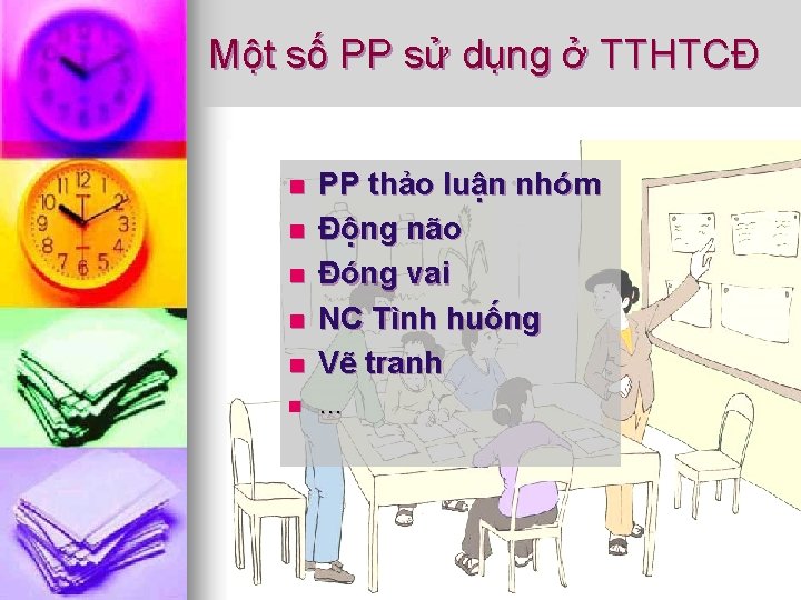 Một số PP sử dụng ở TTHTCĐ n PP thảo luận nhóm Động não