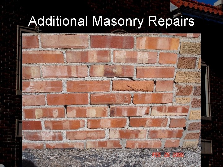 Additional Masonry Repairs 