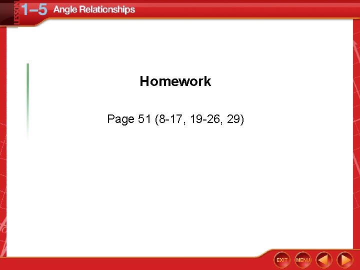 Homework Page 51 (8 -17, 19 -26, 29) 