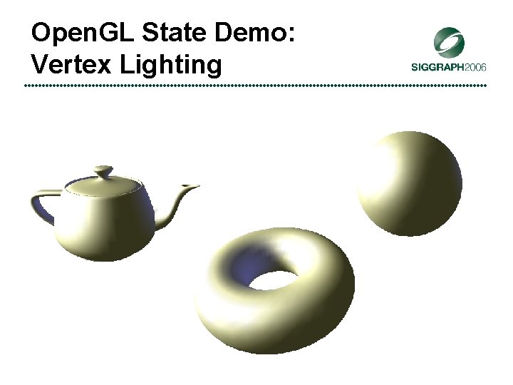 Open. GL State Demo: Vertex Lighting 