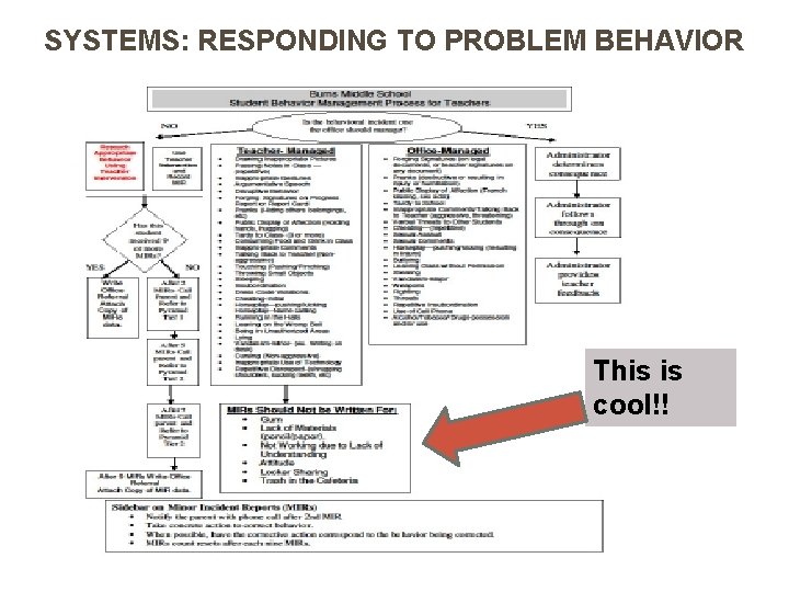 SYSTEMS: RESPONDING TO PROBLEM BEHAVIOR This is cool!! 