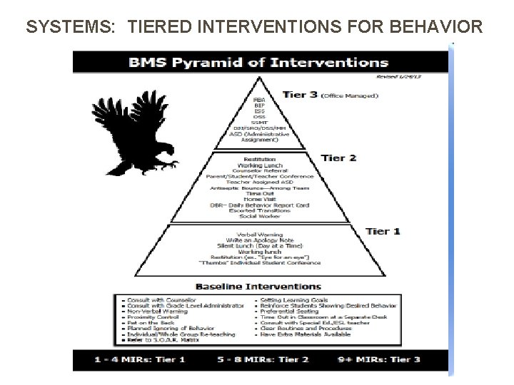 SYSTEMS: TIERED INTERVENTIONS FOR BEHAVIOR 