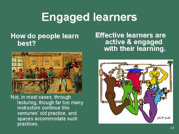 Engaged learners How do people learn best? Not, in most cases, through lecturing, though