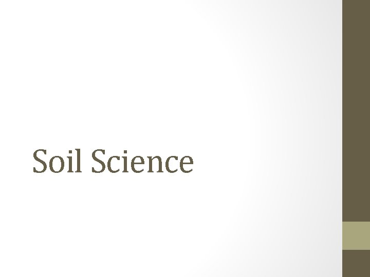 Soil Science 