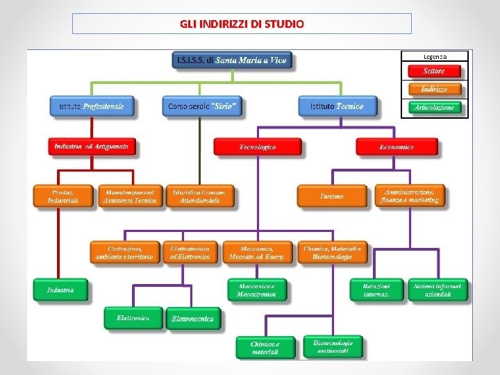 GLI INDIRIZZI DI STUDIO 