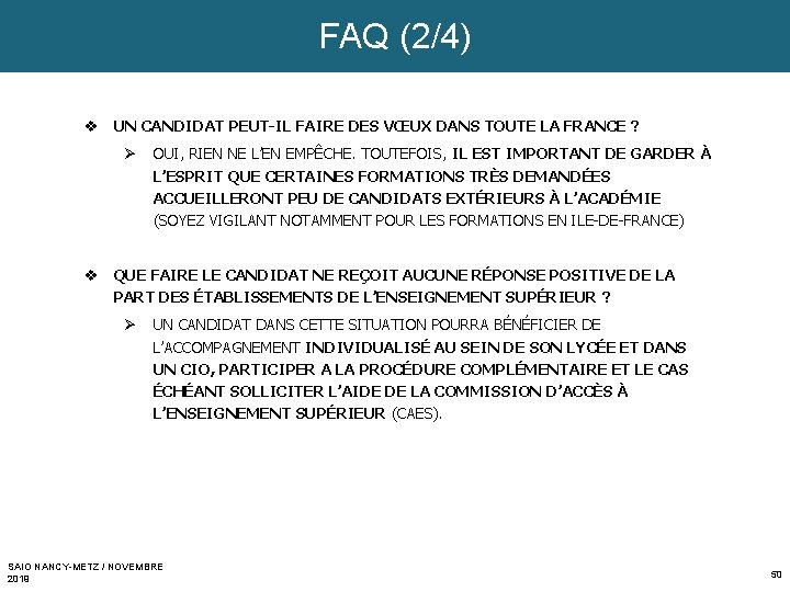 FAQ (2/4) v UN CANDIDAT PEUT-IL FAIRE DES VŒUX DANS TOUTE LA FRANCE ?