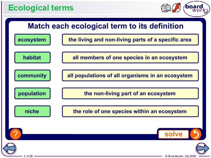 Ecological terms 3 of 38 © Boardworks Ltd 2008 