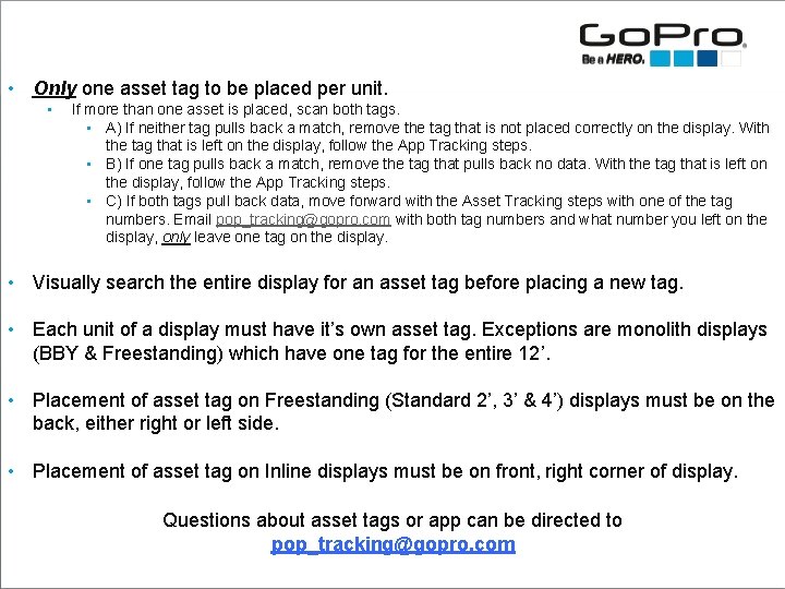 Asset Tag Instructions and Guide for Consistent Placement