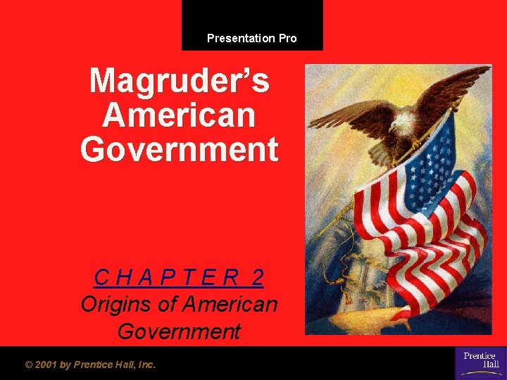 Presentation Pro Magruder’s American Government CHAPTER 2 Origins of American Government © 2001 by