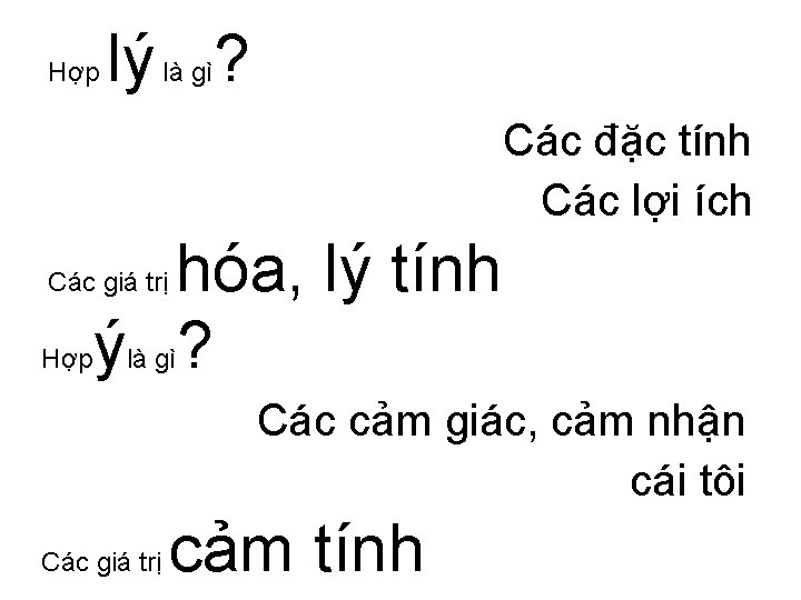 Hợp lý ? là gì Các đặc tính Các lợi ích hóa, lý tính