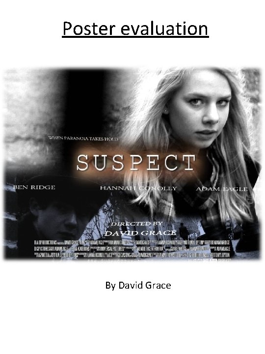 Poster evaluation By David Grace 