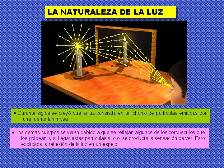 LA NATURALEZA DE LA LUZ ··· ··· · · ··· ·· · Durante siglos