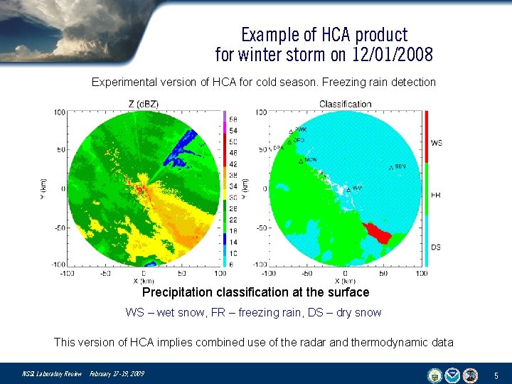 Example of HCA product for winter storm on 12/01/2008 Experimental version of HCA for