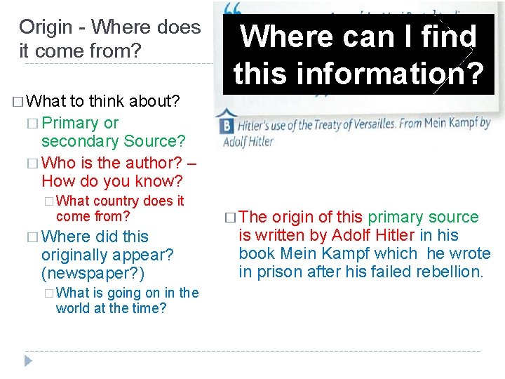 Origin - Where does it come from? Where can I find this information? � Origin - Where does it come from? Where can I find this information? �