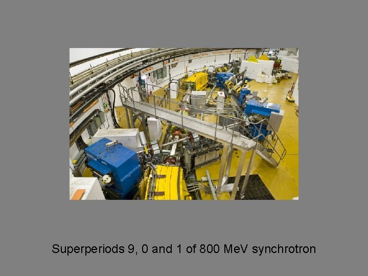Superperiods 9, 0 and 1 of 800 Me. V synchrotron Superperiods 9, 0 and 1 of 800 Me. V synchrotron