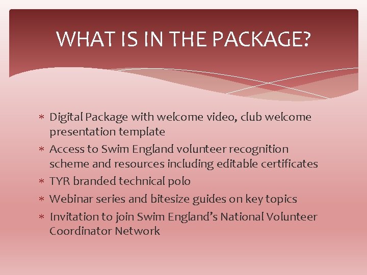 WHAT IS IN THE PACKAGE? Digital Package with welcome video, club welcome presentation template