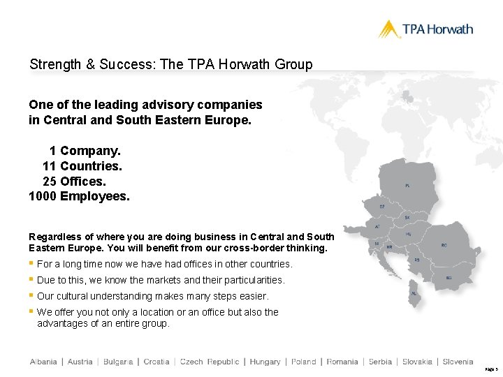 Strength & Success: The TPA Horwath Group One of the leading advisory companies in