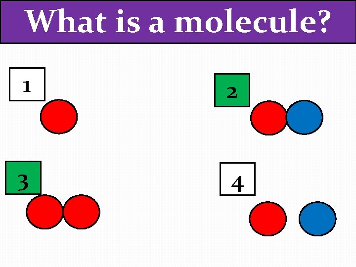 What is a molecule? 1 2 3 4 