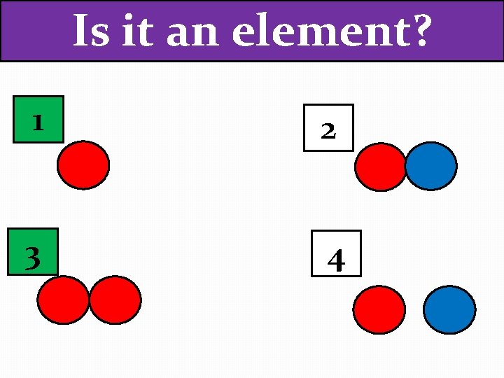 Is it an element? 1 2 3 4 