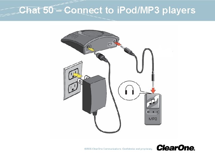 Chat 50 – Connect to i. Pod/MP 3 players 