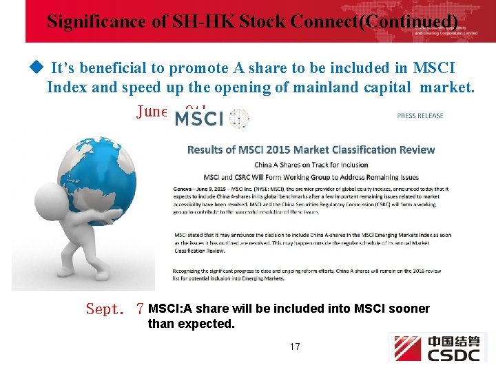Significance of SH-HK Stock Connect(Continued) u It’s beneficial to promote A share to be