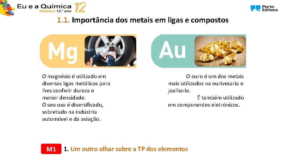 1. 1. Importância dos metais em ligas e compostos O magnésio é utilizado em