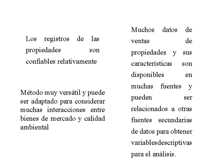 Muchos Los registros propiedades de datos de las ventas son propiedades y sus confiables