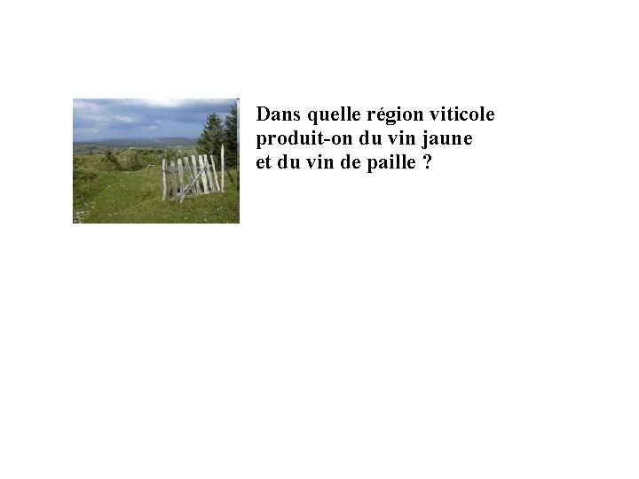 Dans quelle région viticole produit-on du vin jaune et du vin de paille ?