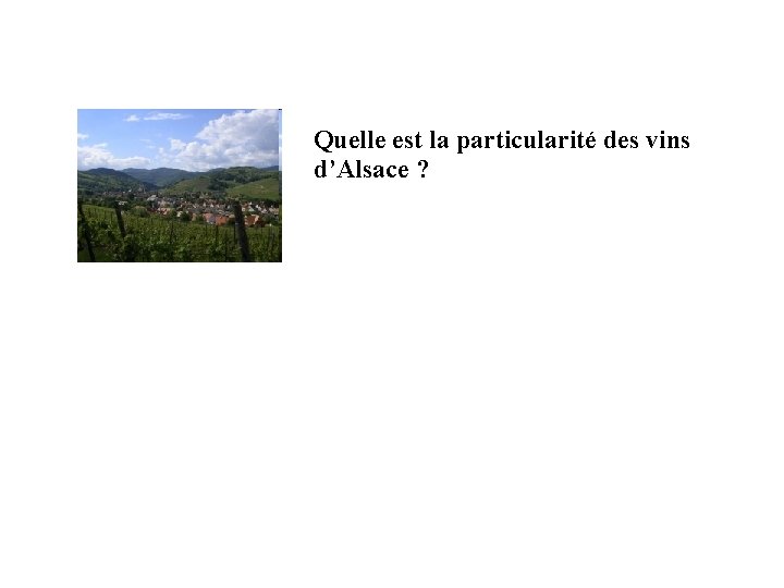 Quelle est la particularité des vins d’Alsace ? 