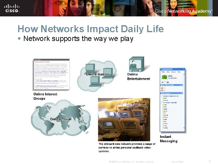 How Networks Impact Daily Life § Network supports the way we play © 2007