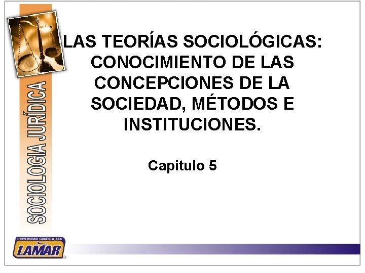 LAS TEORÍAS SOCIOLÓGICAS: CONOCIMIENTO DE LAS CONCEPCIONES DE LA SOCIEDAD, MÉTODOS E INSTITUCIONES. Capitulo