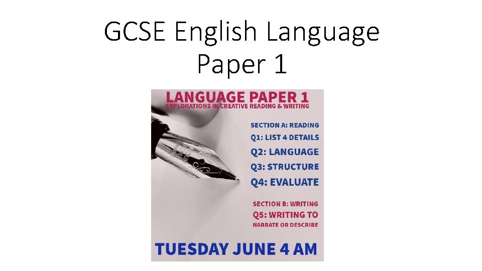 GCSE English Language Paper 1 