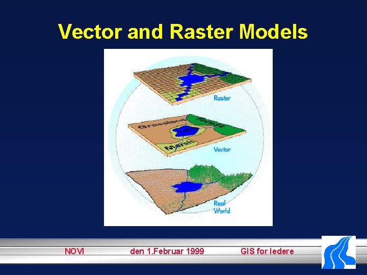 Vector and Raster Models NOVI den 1. Februar 1999 GIS for ledere 