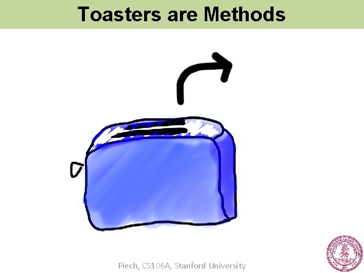 Toasters are Methods Piech, CS 106 A, Stanford University 