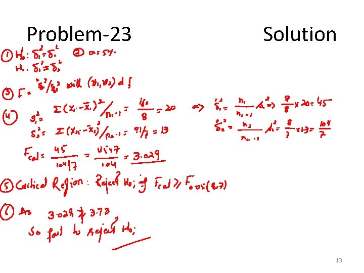 Problem-23 Solution 13 