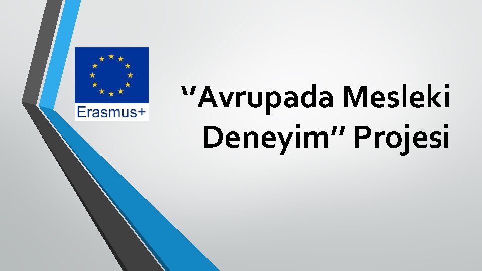 ‘’Avrupada Mesleki Deneyim’’ Projesi 