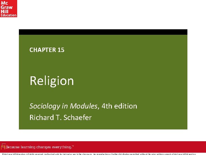 CHAPTER 15 Religion Sociology in Modules 4 th