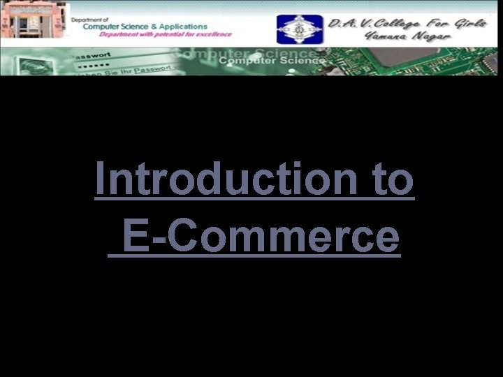 Introduction to E-Commerce 