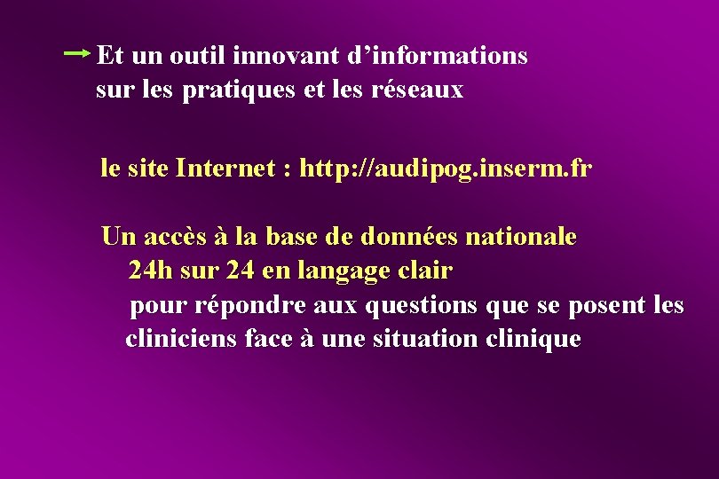Et un outil innovant d’informations sur les pratiques et les réseaux le site Internet
