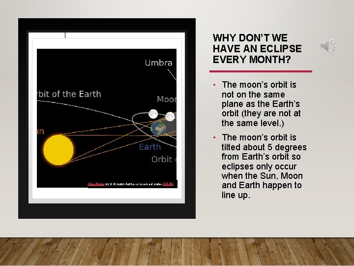 WHY DON’T WE HAVE AN ECLIPSE EVERY MONTH? • The moon’s orbit is not