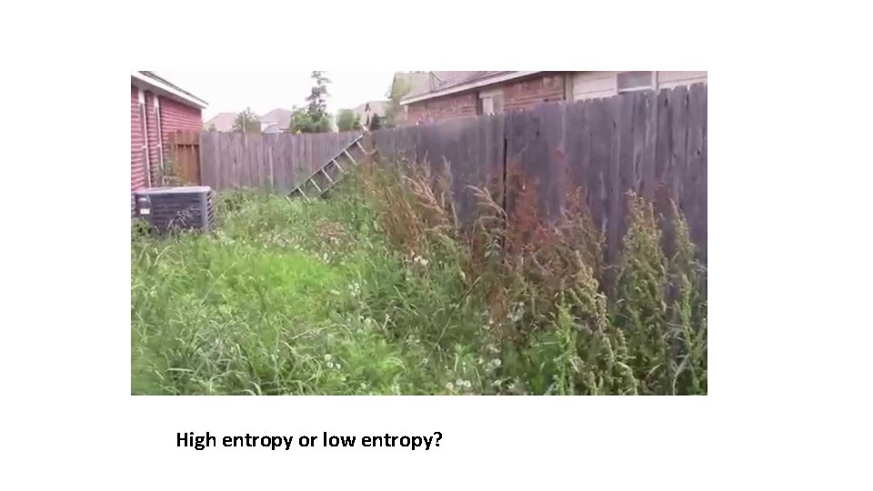 High entropy or low entropy? 