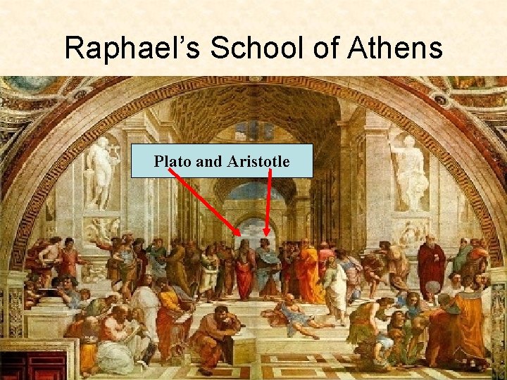 Raphael’s School of Athens Plato and Aristotle 