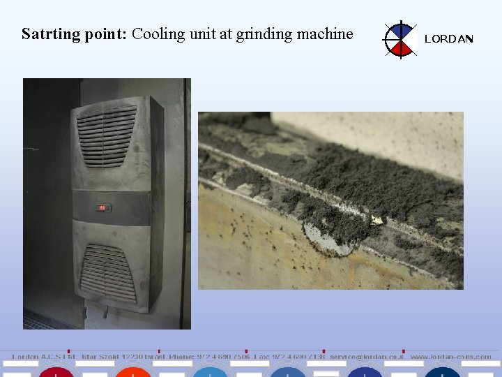Satrting point: Cooling unit at grinding machine LORDAN 