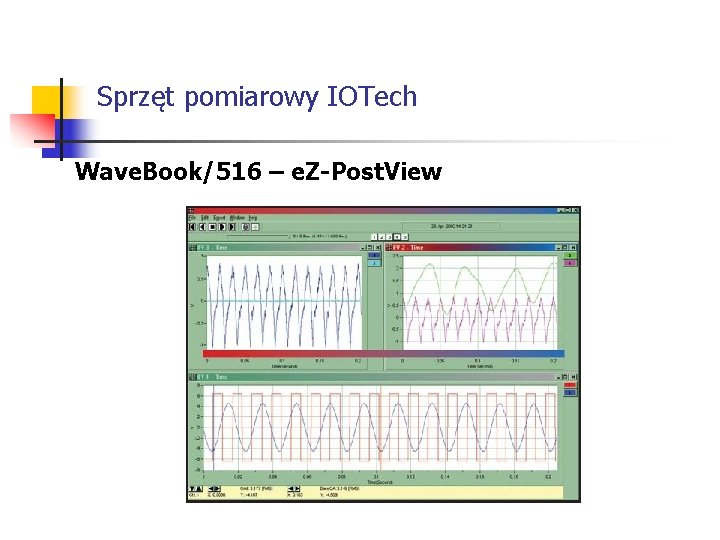 Sprzęt pomiarowy IOTech Wave. Book/516 – e. Z-Post. View 