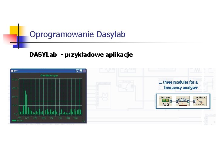 Oprogramowanie Dasylab DASYLab - przykładowe aplikacje 