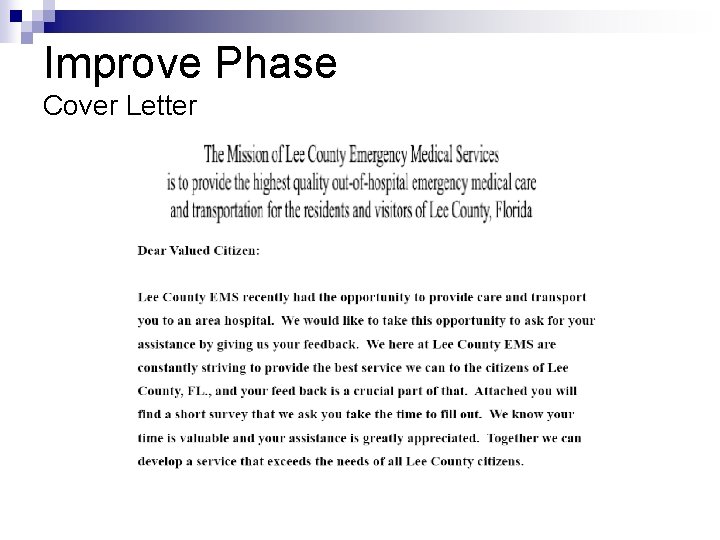 Improve Phase Cover Letter 