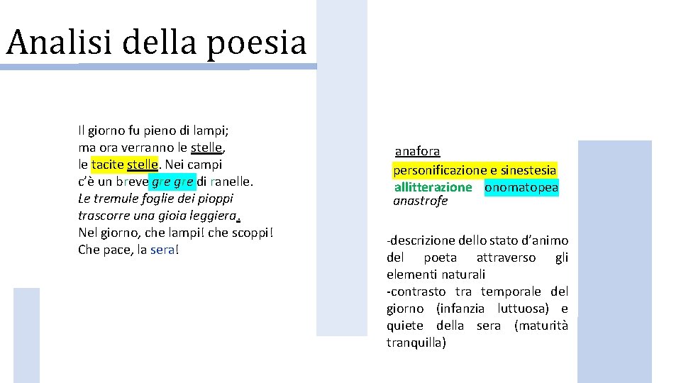 Analisi della poesia Il giorno fu pieno di lampi; ma ora verranno le stelle,