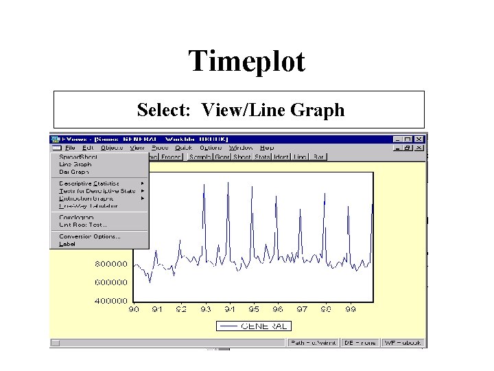 Timeplot Select: View/Line Graph 