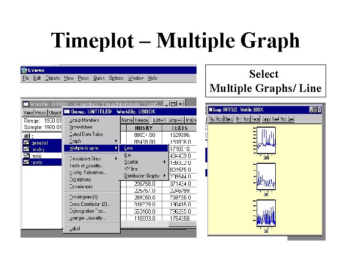 Timeplot – Multiple Graph Select Multiple Graphs/ Line 
