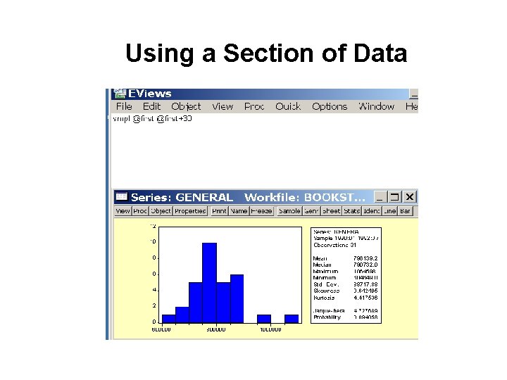 Using a Section of Data 